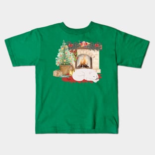 Waiting for Santa Paws Kids T-Shirt